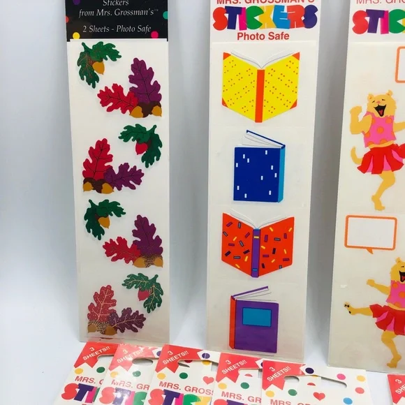 Vintage Sticker Sheet Lot Over 600 Individual Stickers Cat Jesus Pilgrim Fall - Picture 7 of 7